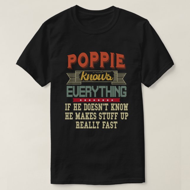 Camiseta Poppie sabe todo lo gracioso que es el regalo del  (Diseño del anverso)