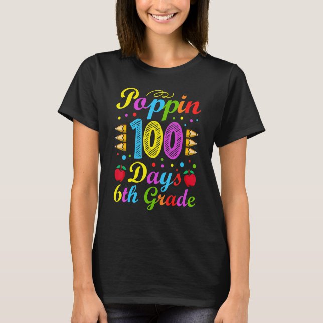 Camiseta Poppin 100 días 6º curso de primaria niño Eleme (Anverso)