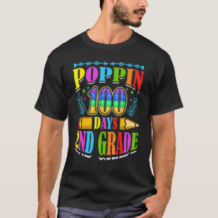 Camiseta Poppin 100 días de 2do grado de escuela primaria E