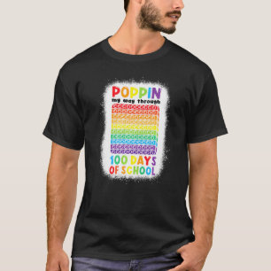 Camiseta Poppin' 100 Días De Estudiante De Popper En La Esc