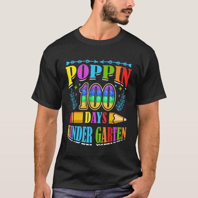Camiseta Poppin 100 días de la escuela de niños de la escue (Anverso)