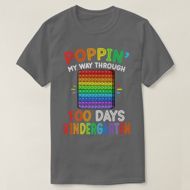 Camiseta Poppin A Lo Largo De 100 Días De Té Infantil (Diseño del anverso)