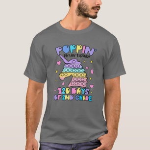 Camiseta Poppin A Lo Largo De 120 Días De 2º Grado Cute U