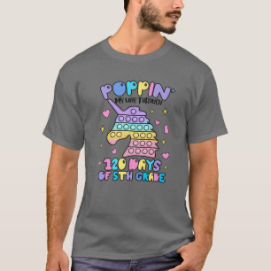 Camiseta Poppin A Lo Largo De 120 Días De 5º Grado Cute U
