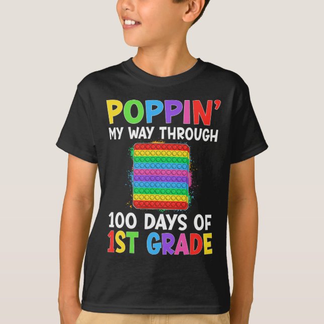 Camiseta Poppin A Través De 100 Días De Estudiante De Prime (Anverso)