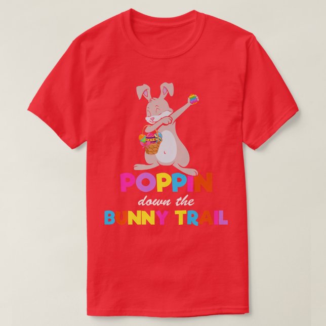 Camiseta Poppin Abajo El Camino De Conejo Cute Dab Bailando (Diseño del anverso)