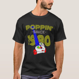 Camiseta Poppin Desde 1980 Aniversario del Texto Retro