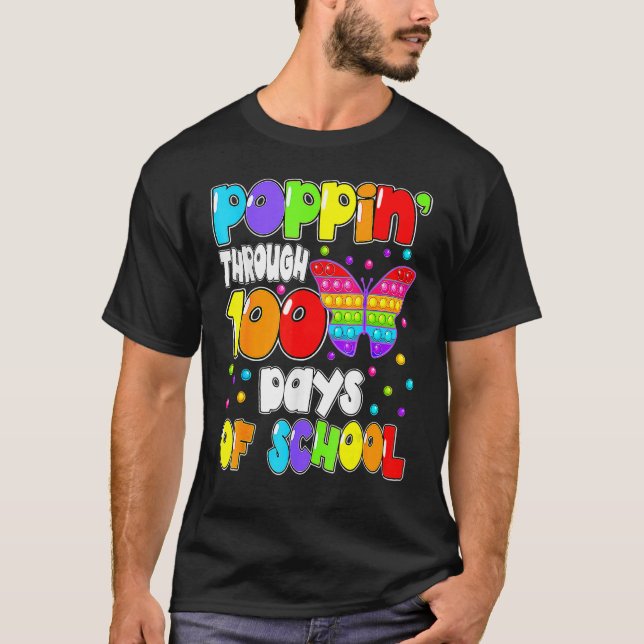 Camiseta Poppin Durante 100 Días De Fidget De Mariposa Esco (Anverso)