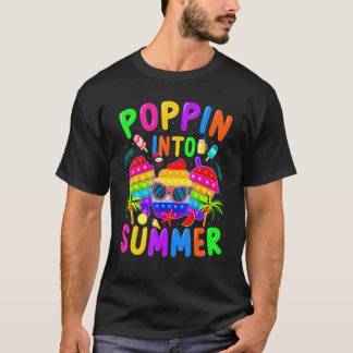 Camiseta Poppin en el pop de verano, la escuela estudiantil