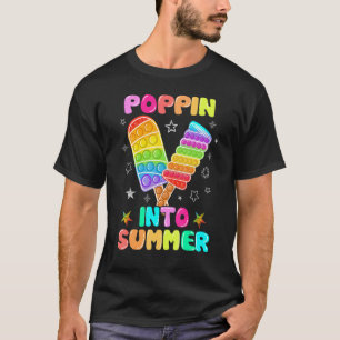 Camiseta Poppin En Verano Colorido Crema De Hielo Pop It
