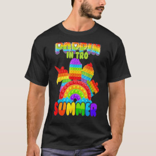 Camiseta Poppin En Verano Cute Pop It Fidget Toy Unicorn