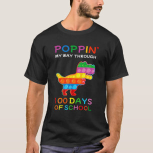 Camiseta Poppin es mi camino a través de 100 días de escuel