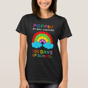Camiseta Poppin Me Camino A Lo Largo De 100 Días Escolares 