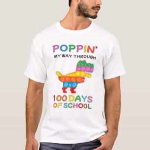 Camiseta Poppin` Mi Camino A Lo Largo De 100 Días De Escuel