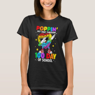 Camiseta Poppin' Mi Camino A Lo Largo De 100 Días De Escuel