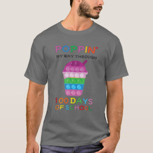 Camiseta Poppin` Mi Camino A Lo Largo De 100 Días De Escuel