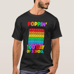 Camiseta Poppin' Mi Camino A Través De 100 Días De Escuela