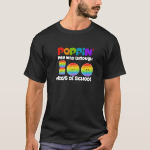 Camiseta Poppin My Way Through 100 Day Of School Kindergart