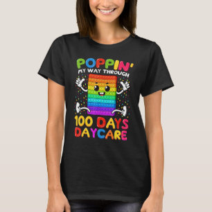 Camiseta Poppin My Way Through 100 Days Of Daycare