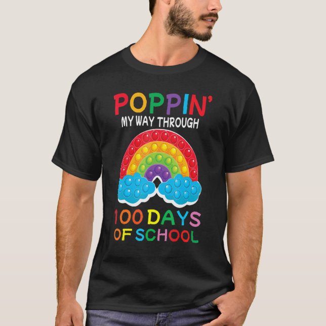 Camiseta Poppin' my way through 100 days of school (Anverso)