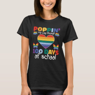 Camiseta Poppin My Way Through 100 Days Of School Big Hear