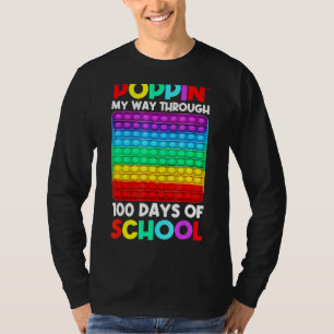 Camiseta Poppin My Way Through 100 Days Of School Happy 100