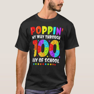 Camiseta Poppin My way through 100 Days of School Kids 100t