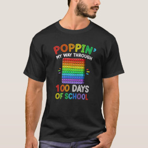 Camiseta Poppin My Way Through 100 Days Of School Teacher S