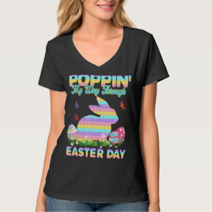 Camiseta Poppin My Way Through Easter Day Cuny Bunny Pop It