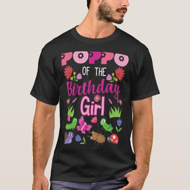 Camiseta Poppo Del Chica De Cumpleaños Bug Insect Fiesta (Anverso)