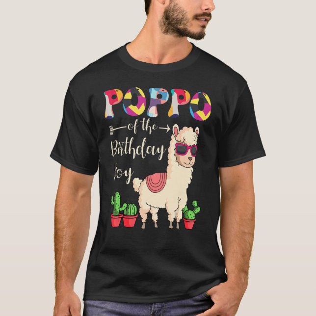 Camiseta Poppo Del Niño De Cumpleaños Lama Bday Fiesta Cele (Anverso)