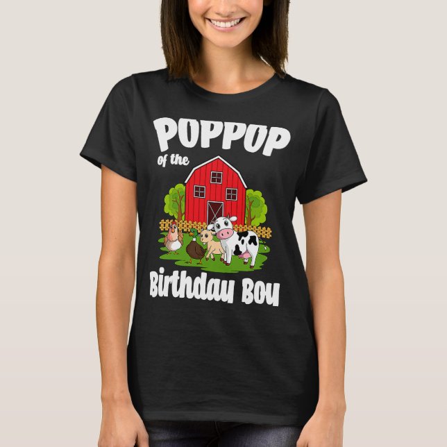 Camiseta Poppop De La Fiesta De Nacimiento Animal Bday (Anverso)