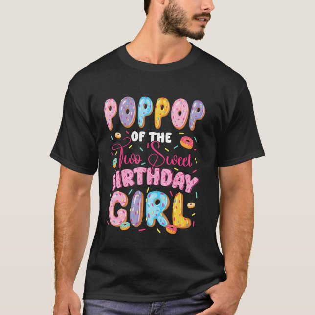 Camiseta PopPop De Los Dos Cumpleaños Dulces De La Niña Don (Anverso)