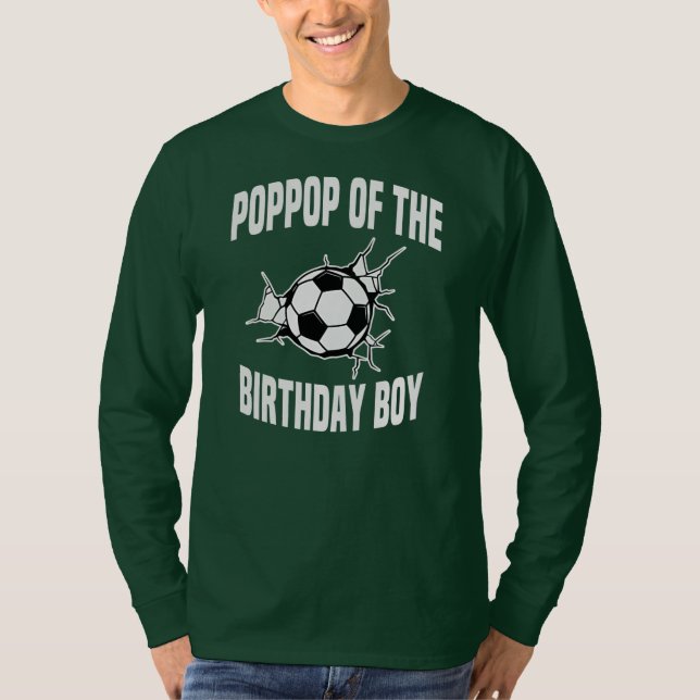 Camiseta Poppop of the Birthday Boy Soccer Team Bday Party (Anverso)