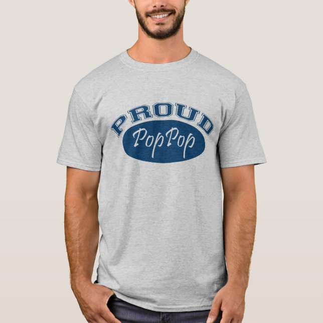 Camiseta PopPop orgulloso (azul) (Anverso)