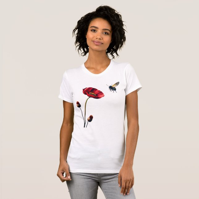 Camiseta Poppy Y Bee Bella+Canvas (Anverso completo)