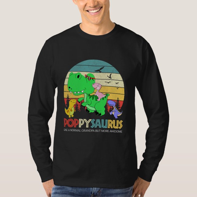 Camiseta Poppysaurus Como Un Abuelo Normal Pero Más (Anverso)
