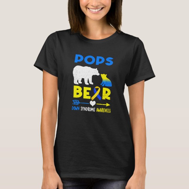 Camiseta Pops Bear Family Matching Down Syndrome Awareness  (Anverso)