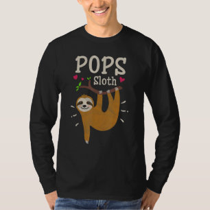 Camiseta Pops de Humor Gráfico de Perezoso para Hombres A