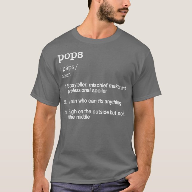 Camiseta Pops Definition    TFunny Guay Present Gift Tee (Anverso)