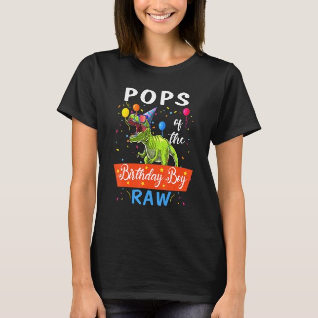 Camiseta Pops Dinosaur Funny Cuidad Cumpleaños Familia Appa (Anverso)
