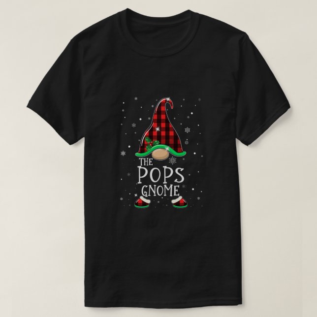 Camiseta Pops Gnome Buffalo Plaid Navidades Coincidentes 20 (Diseño del anverso)