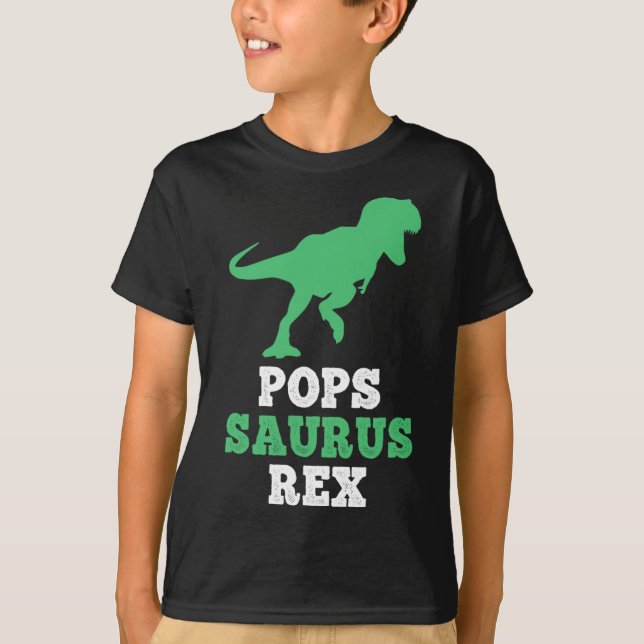 Camiseta Pops-saurus Rex Dino Dinosaur Divertido Popssaurus (Anverso)