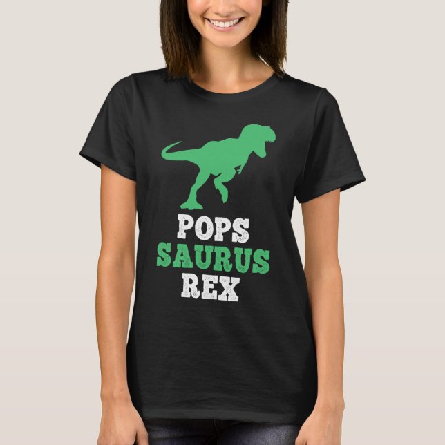 Camiseta Pops-saurus Rex Dino Dinosaur Divertido Popssaurus (Anverso)