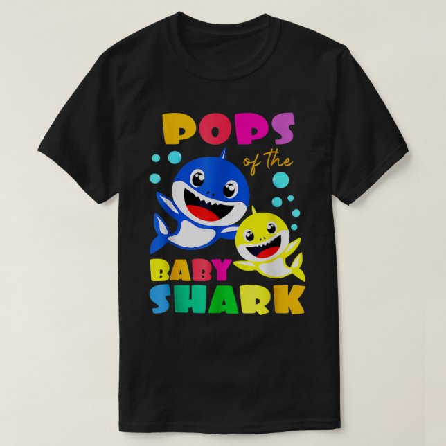 Camiseta Pops Shark Pops Shark Family Mother's Day  (Diseño del anverso)