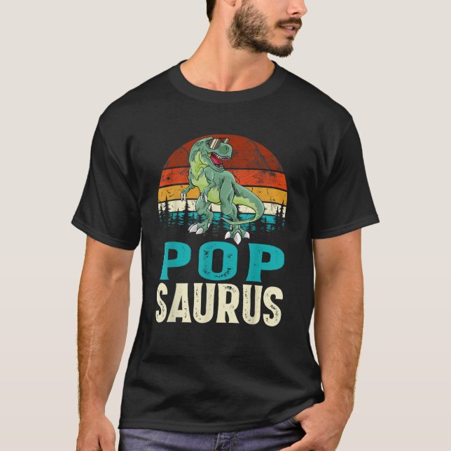 Camiseta Popsaurus T Rex Dinosaur Funny Pop Saurus Family M (Anverso)