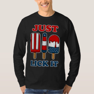Camiseta Popsicle Cuarto de julio, la cita de la bandera de
