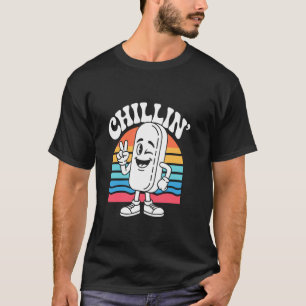 Camiseta Popsicle de dibujos animados con fuente ondulada r