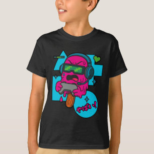 Camiseta Popsicle de jugador con rabia de píxeles divertido