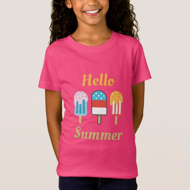 Camiseta Popsicle Hello Summer T-Shirt (Anverso)